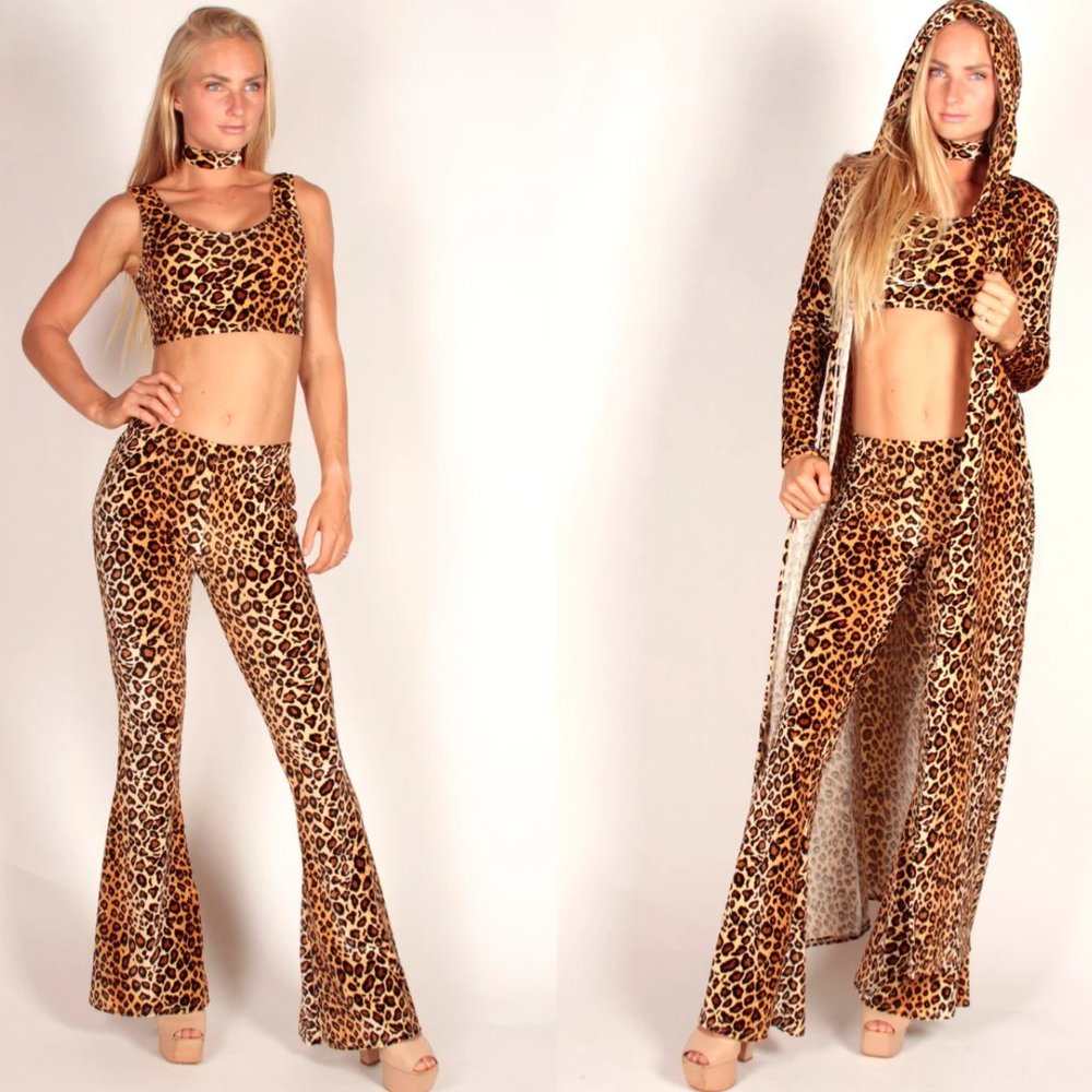 shania twain leopard catsuit costume - handmade